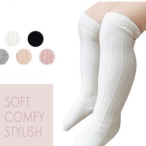 New Baby Girls Ruffled Knee Stockings